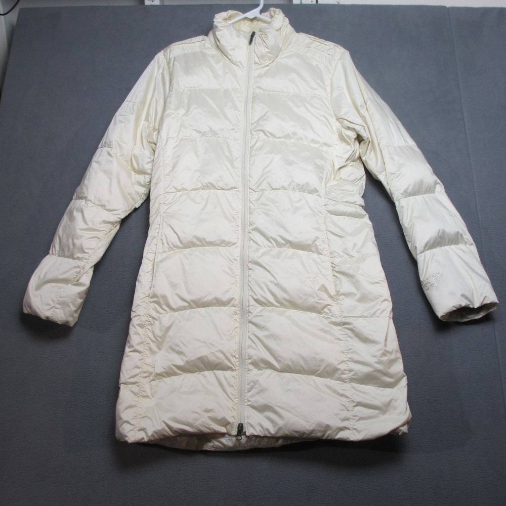 Mountain Hardwear Jacket Womens Medium Ivory White Puffer Down Insulated Long